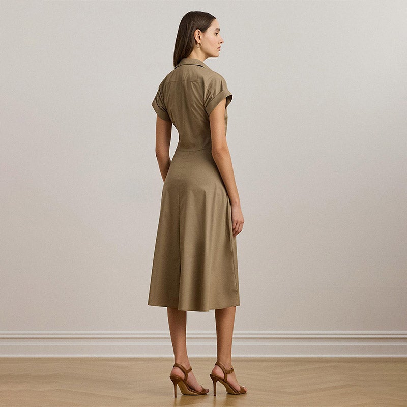 LAUREN RALPH LAUREN ツイストフロント コットンブレンド シャツ