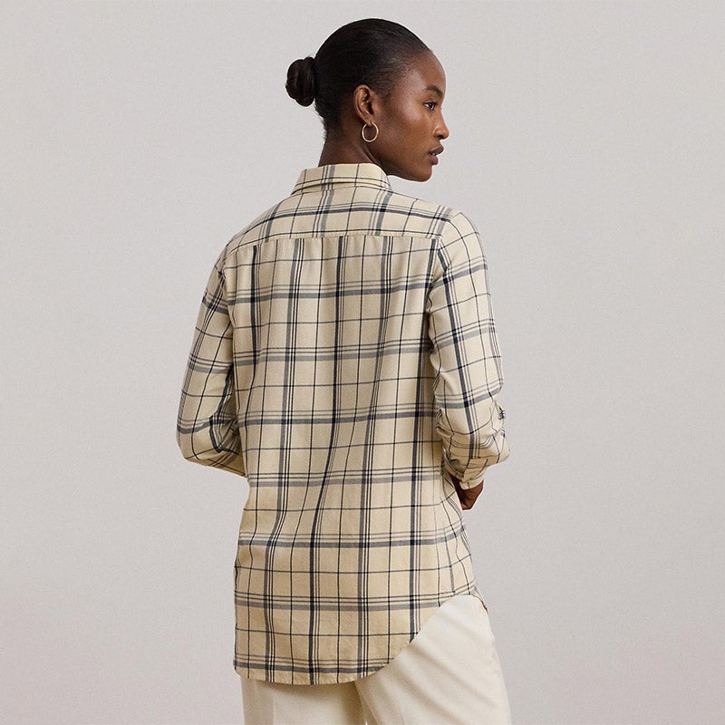 LAUREN RALPH LAUREN / ローレン ラルフ ローレン リラックス フィット プリント ロールタブ スリーブ シャツ リラックス フィット プリント ロールタブ スリーブ シャツ