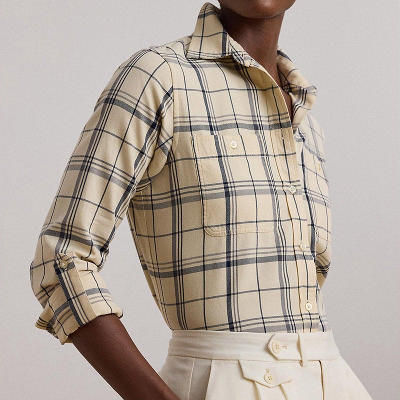 LAUREN RALPH LAUREN リラックスド フィット チェック ロール