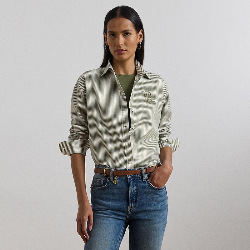 【Lauren RALPH LAUREN】ストライプ リング バンドゥ & ショーツ POLO RALPH LAUREN ポロラルフローレン スリーブショートパンツ