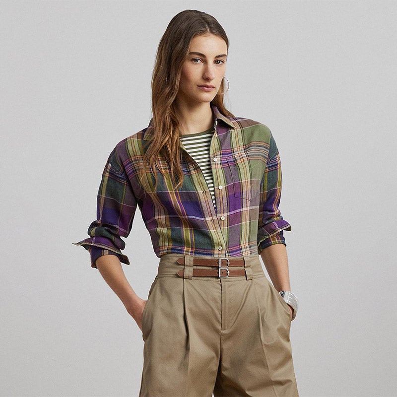 POLO RALPH LAUREN★RELAXED FIT リネンチェックシャツ RALPH LAUREN｜リラックス フィット チェック リネン シャツ
