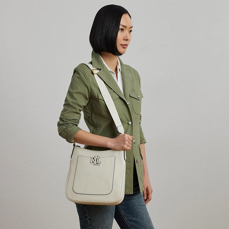 LAUREN RALPH LAUREN ペブルド レザー ラージ Cameryn クロス