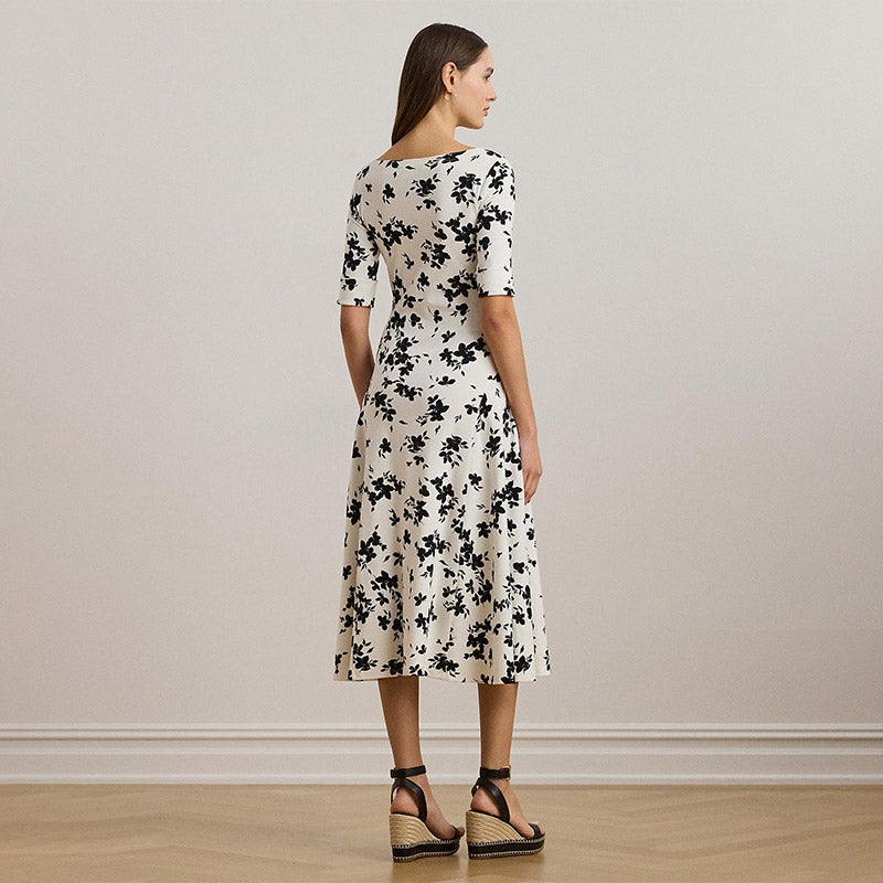 DVF☆リンディ フローラル コットン ミディドレス グリーン 衣類 ludivine - シルキープリントドレス 0512 グリーンカメオ