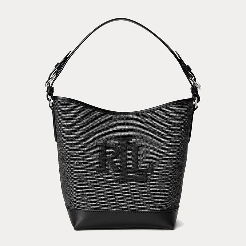 【Lauren Ralph Lauren】Witley ロゴ キャンバス バケットバッグ キャンバス ミディアム Witley バケット バッグ | ラルフ