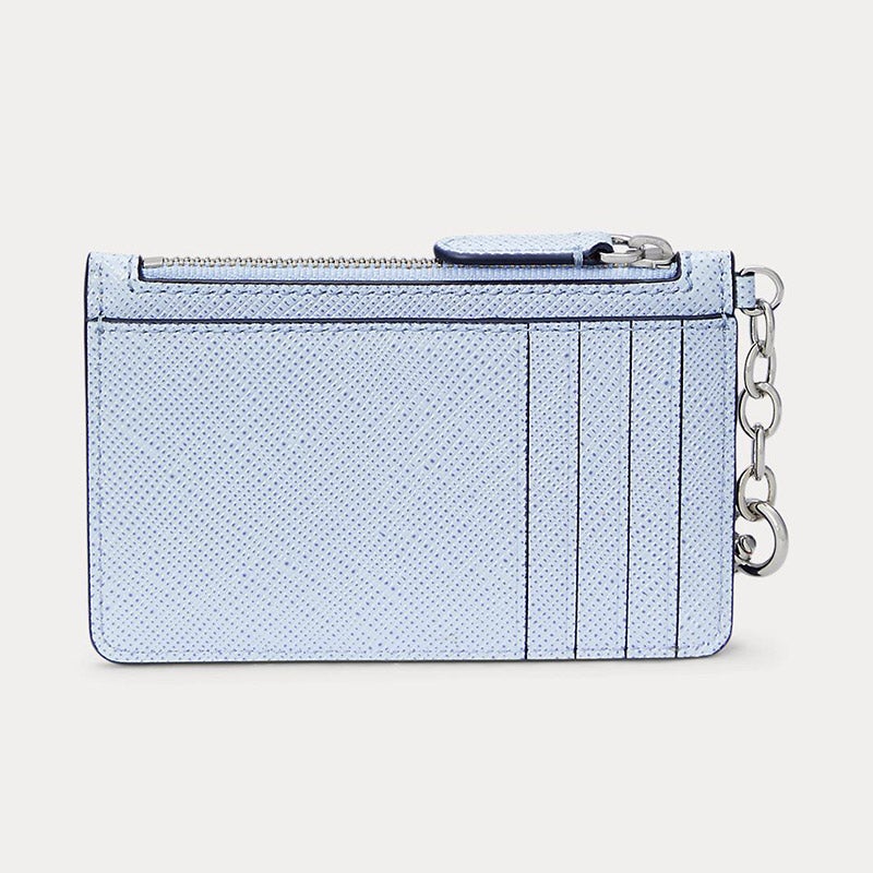 LAUREN RALPH LAUREN クロスハッチ レザー ジップ カード ケース