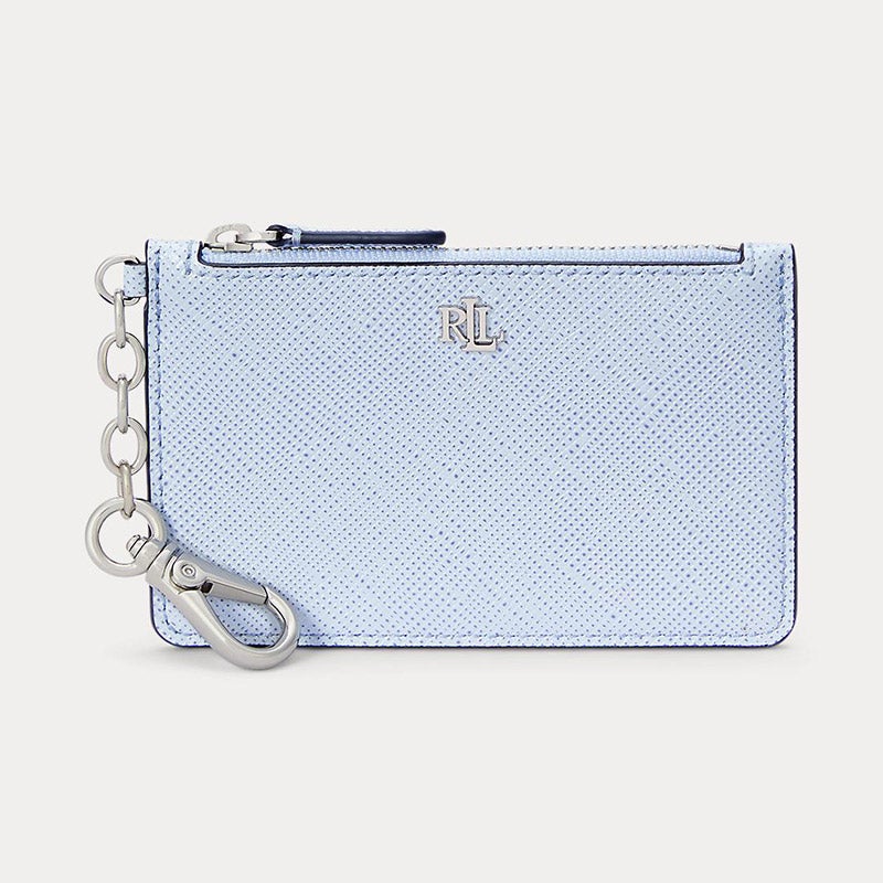 LAUREN RALPH LAUREN クロスハッチ レザー ジップ カード ケース