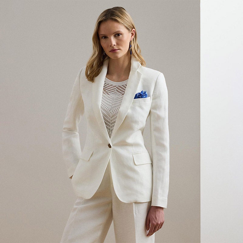 LAUREN RALPH LAUREN リネンブレンド ツイル ブレザー 通販