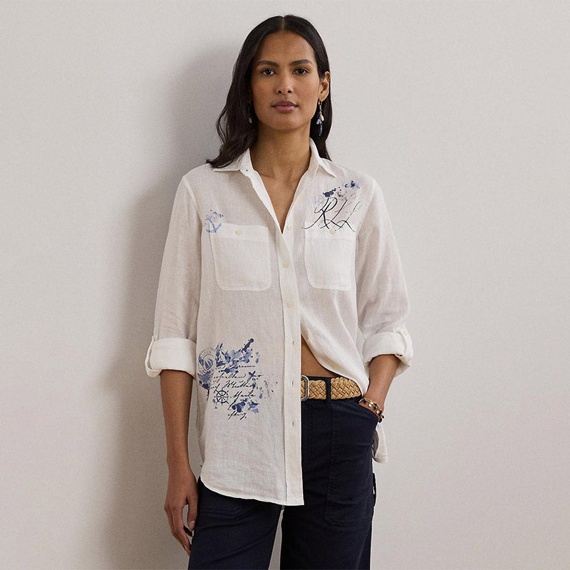 LAUREN RALPH LAUREN パヴェ ロゴ & フェイクパール ペンダント