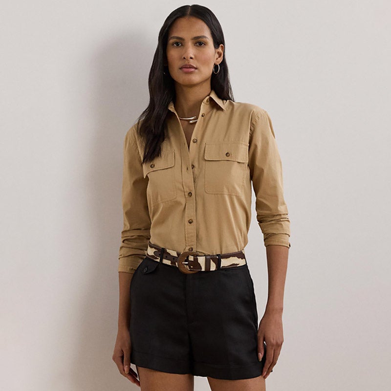 LAUREN RALPH LAUREN スリム フィット ジオプリント ジャージー