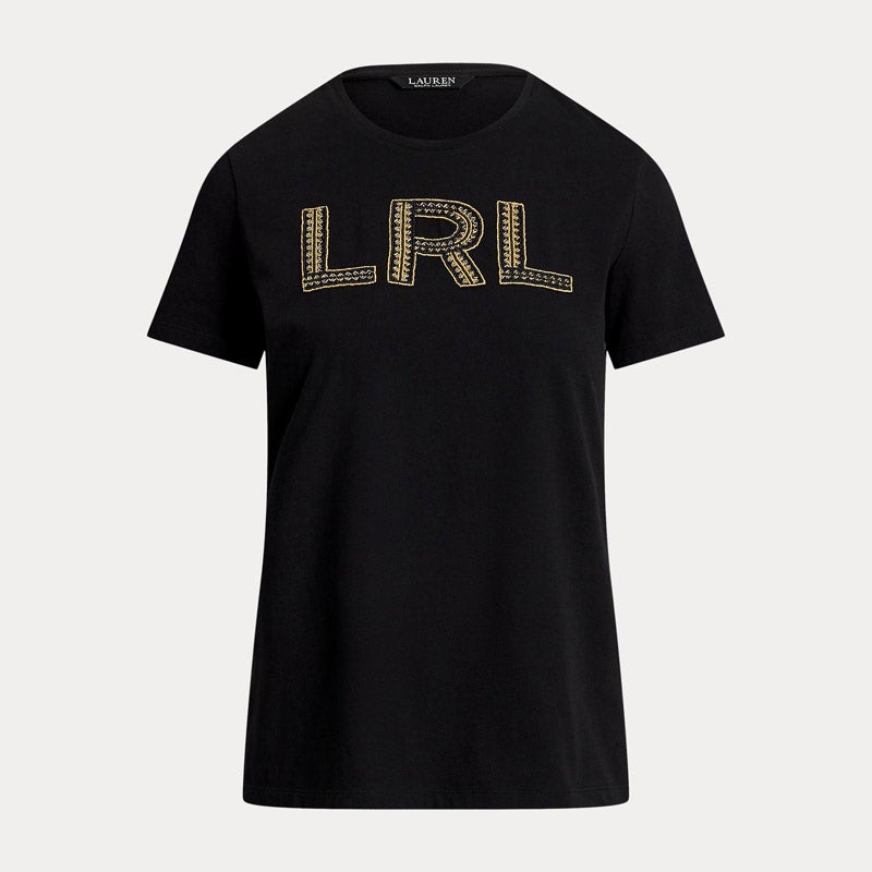 LAUREN RALPH LAUREN / ローレン ラルフ ローレン ビーデッドロゴ コットン ジャージー Tシャツ RALPH LAUREN｜ロゴ コットン ジャージー Tシャツ | Rakuten