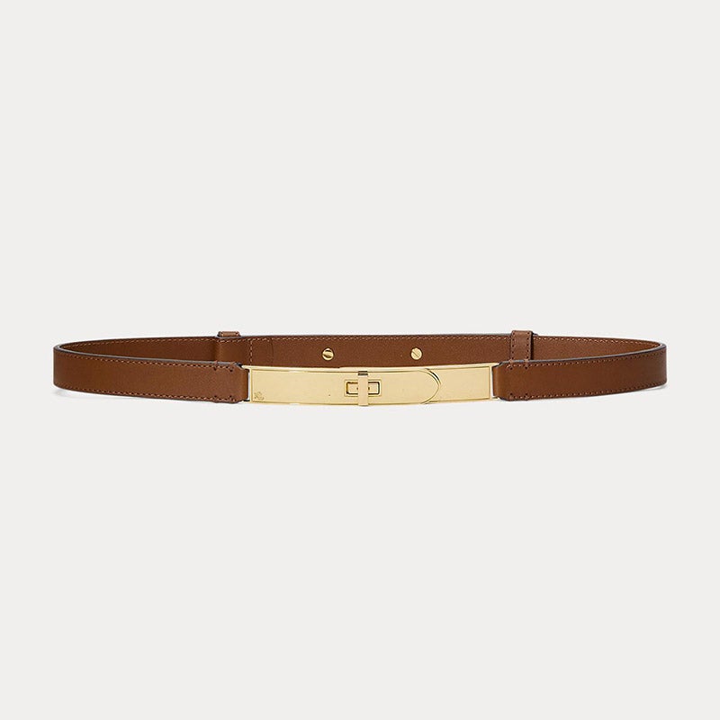 LAUREN RALPH LAUREN ターンロック スキニー レザー ベルト 通販