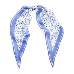 Zoe フローラル シルク ツイル ダイヤモンド スカーフ