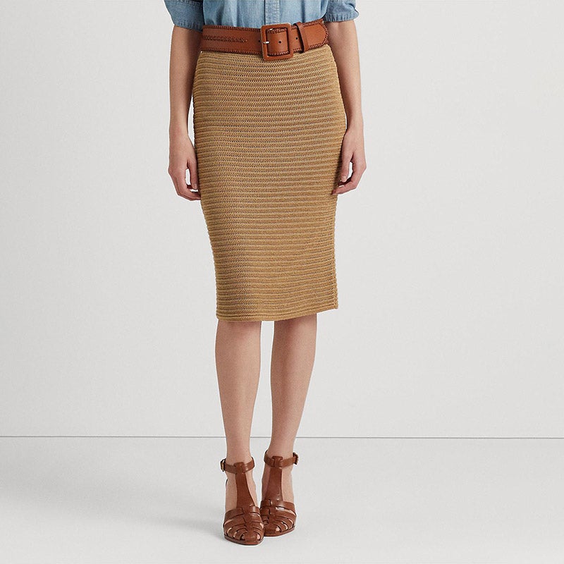 ややありlouren pattern knit pencil skirt - ロングスカート