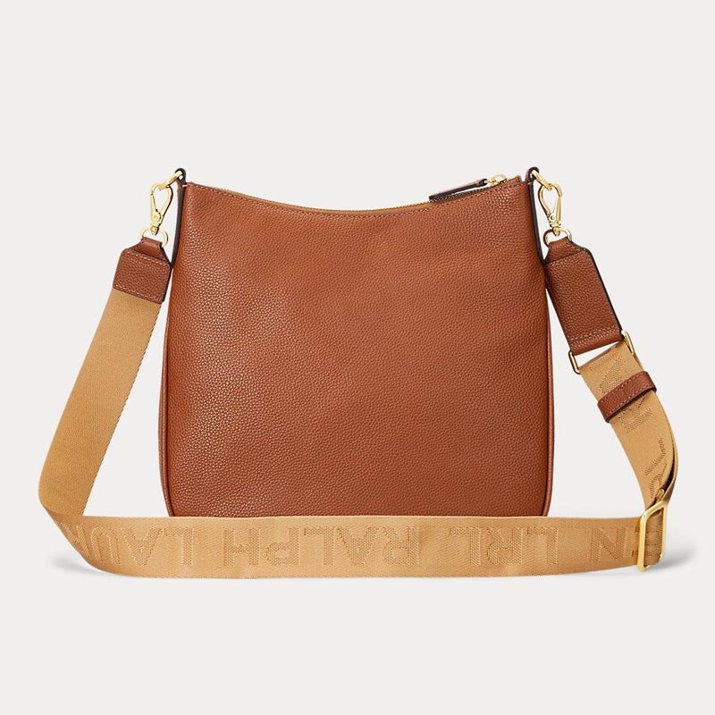 RUGBY RALPH LAUREN レザーコンビサスペンダー ラビットイヤー LAUREN RALPH LAUREN ペブルド レザー ラージ Cameryn クロス