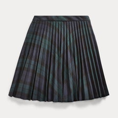 タータン プリ―テッド ツイル スカート