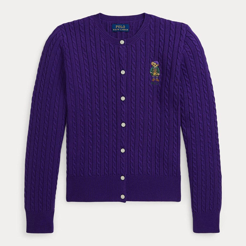 Polo ベア ミニケーブル コットン カーディガン