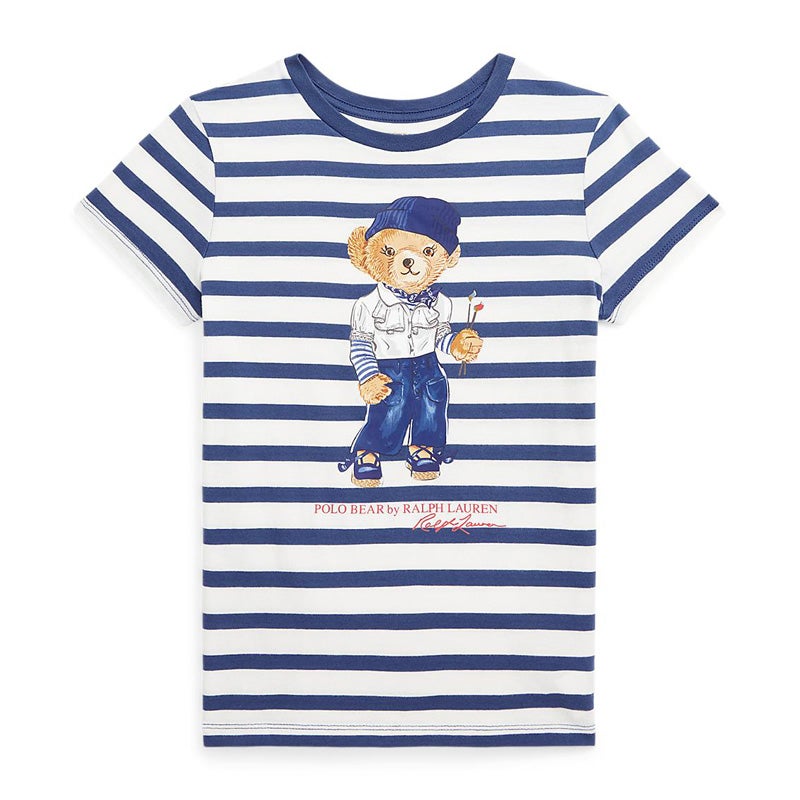 Polo ベア ストライプド コットン Tシャツ