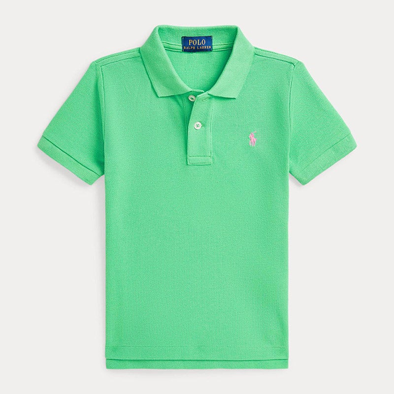 Polo by Ralph Lauren ミント ポロシャツ テニスプリント コットン メッシュ ポロシャツ