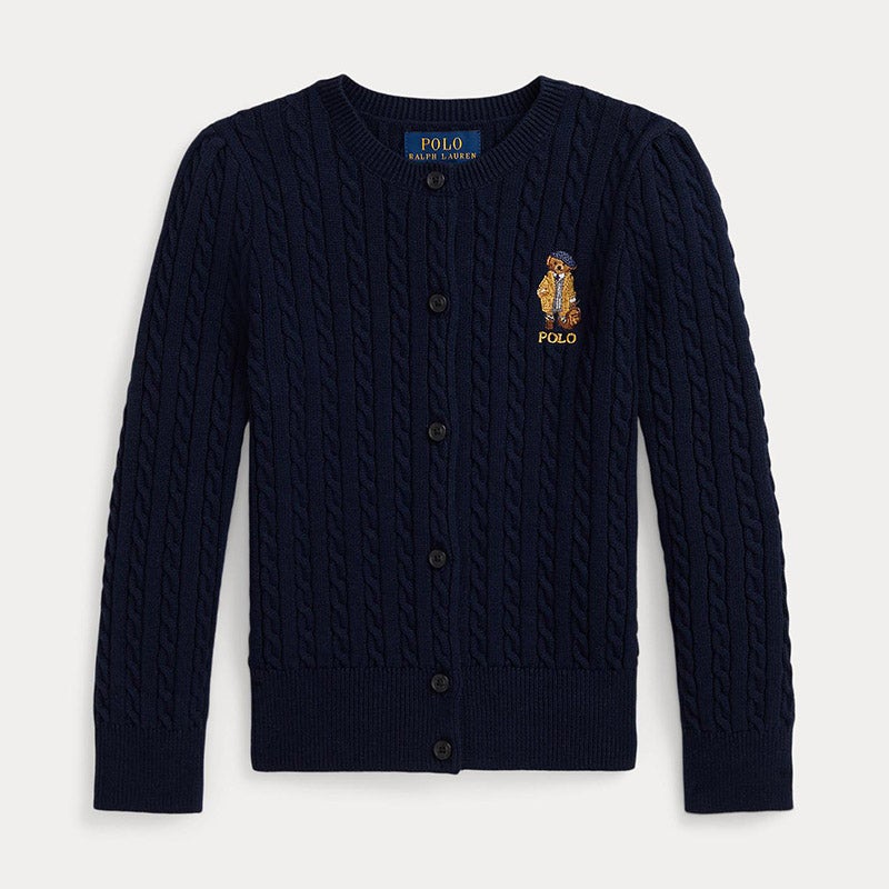 Polo ベア ミニケーブル コットン カーディガン