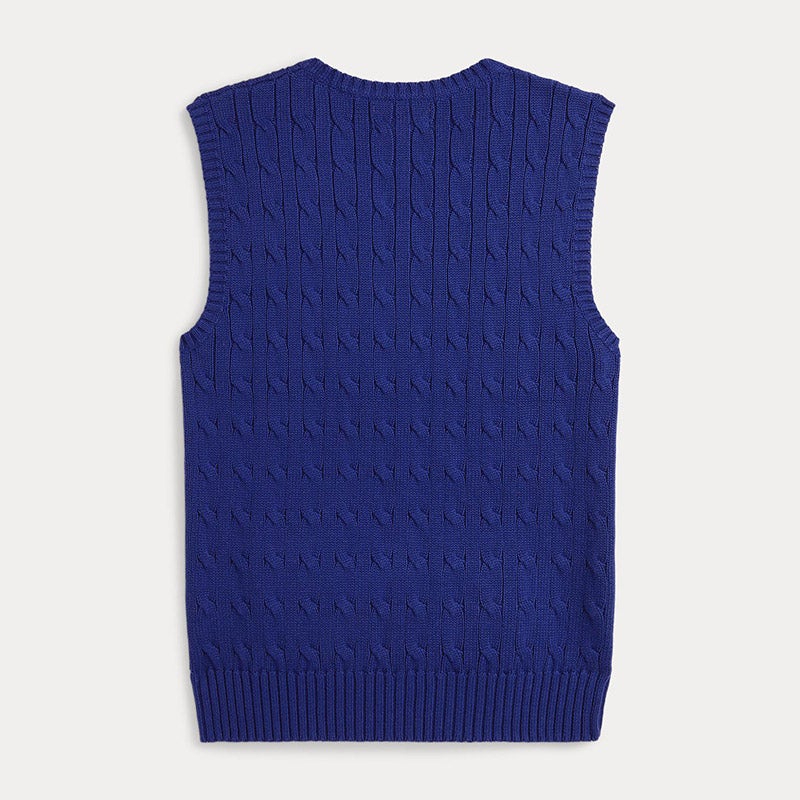 美品 Letroyes THOMAS コットンケーブルニット S ネイビー ケーブルニット コットン Polo セーター ドレス | POLO
