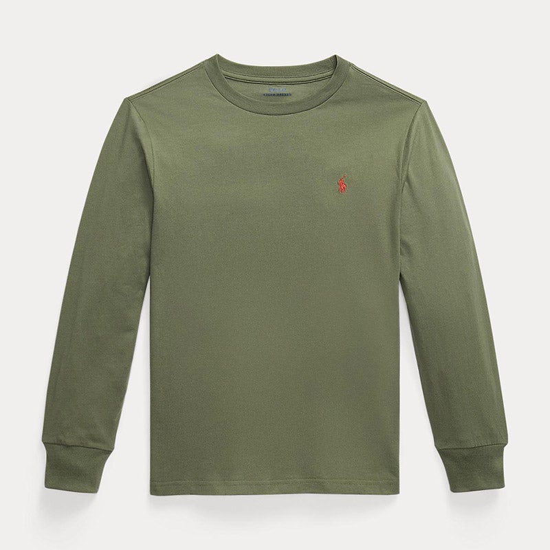 コットン ジャージー ロングスリーブ Tシャツ