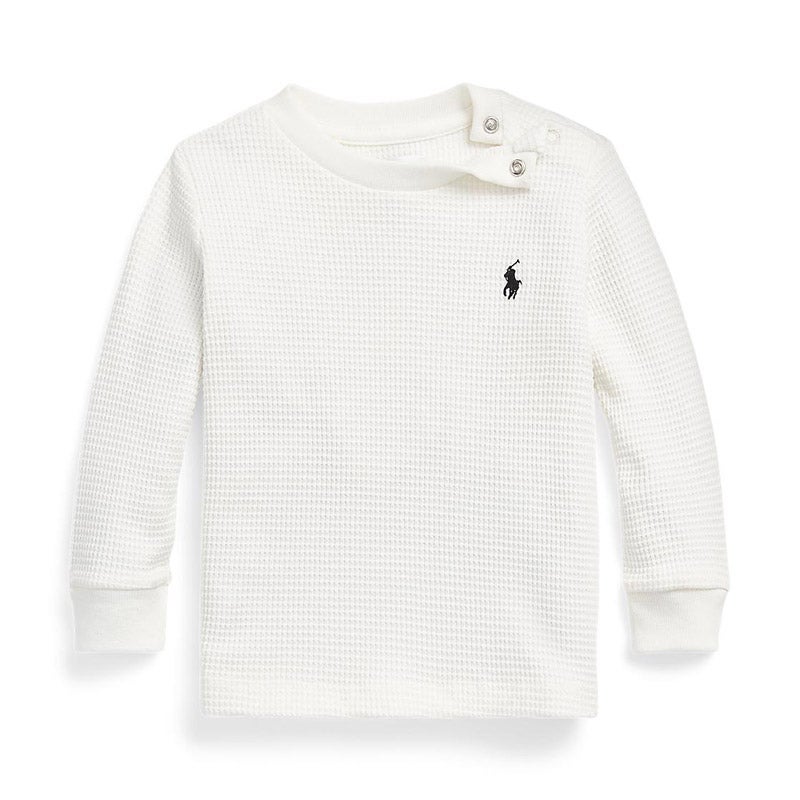 RALPH LAUREN BABY ワッフルニット コットン ロングスリーブ Tシャツ