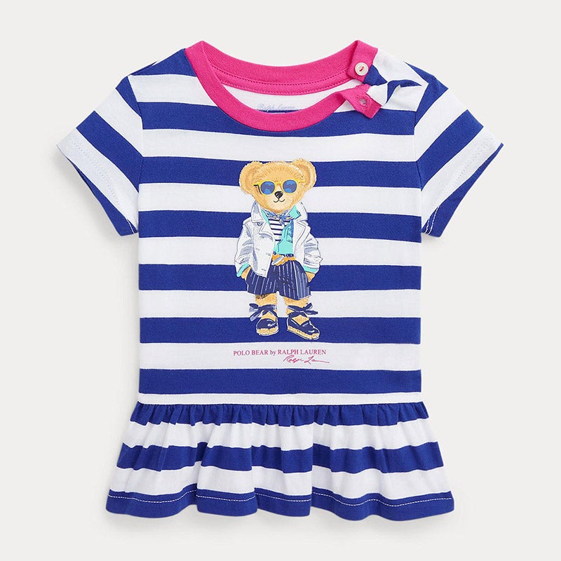 RALPH LAUREN BABY Polo ベア コットン ジャージー ペプラム Tシャツ