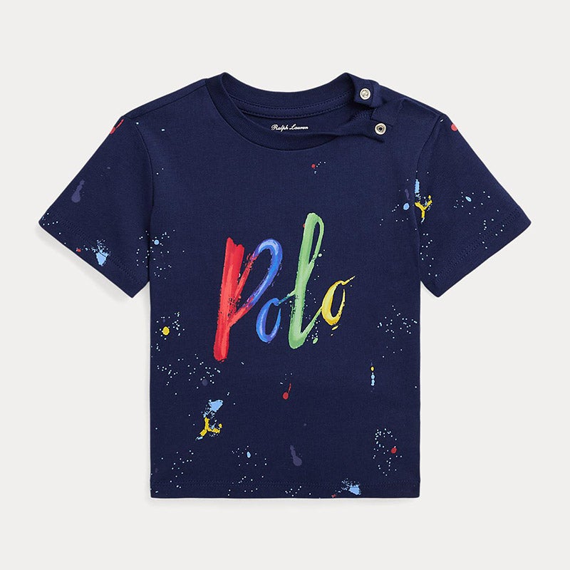 RALPH LAUREN BABY ロゴ ペイントスプラッタープリント コットン T