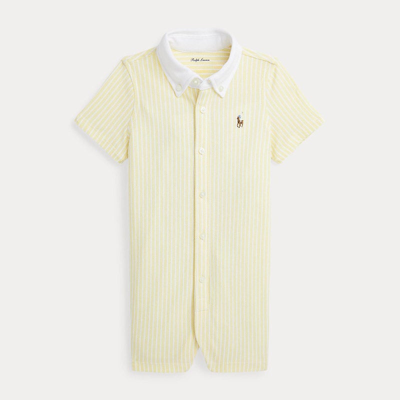 RALPH LAUREN BABY ストライプド ニット オックスフォード ショートオール 通販 - 西武・そごうの公式ショッピングサイト e.デパート