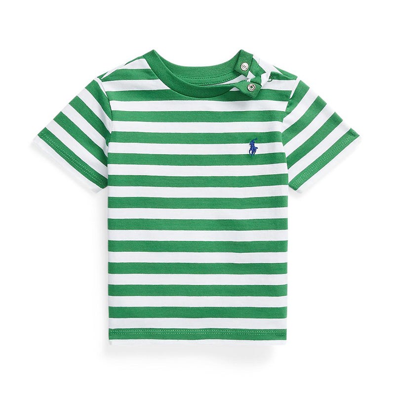 ストライプド コットン ジャージー Tシャツ