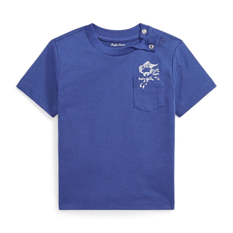 マーリンエンブロイダード コットン ポケット Tシャツ