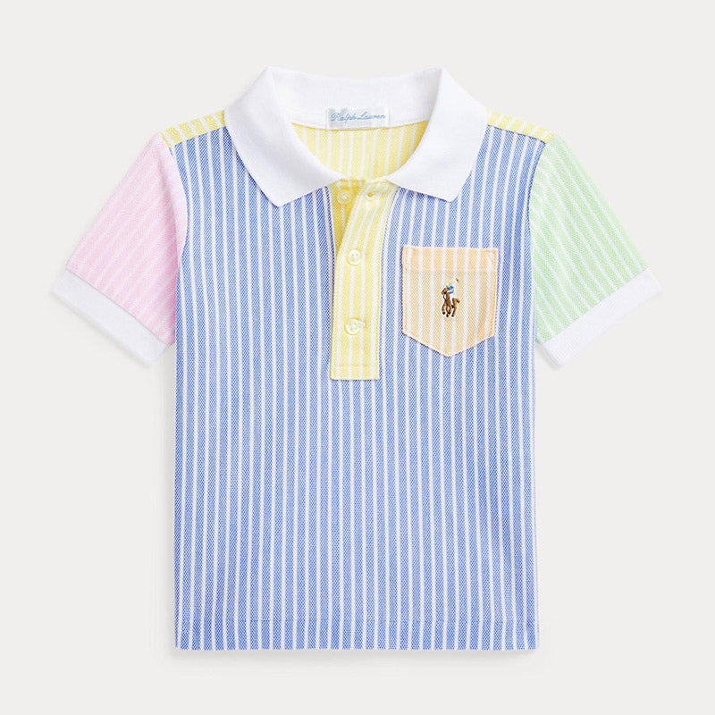 RALPH LAUREN BABY ストライプド オックスフォード メッシュ