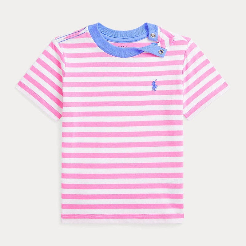 ストライプド コットン ジャージー Tシャツ