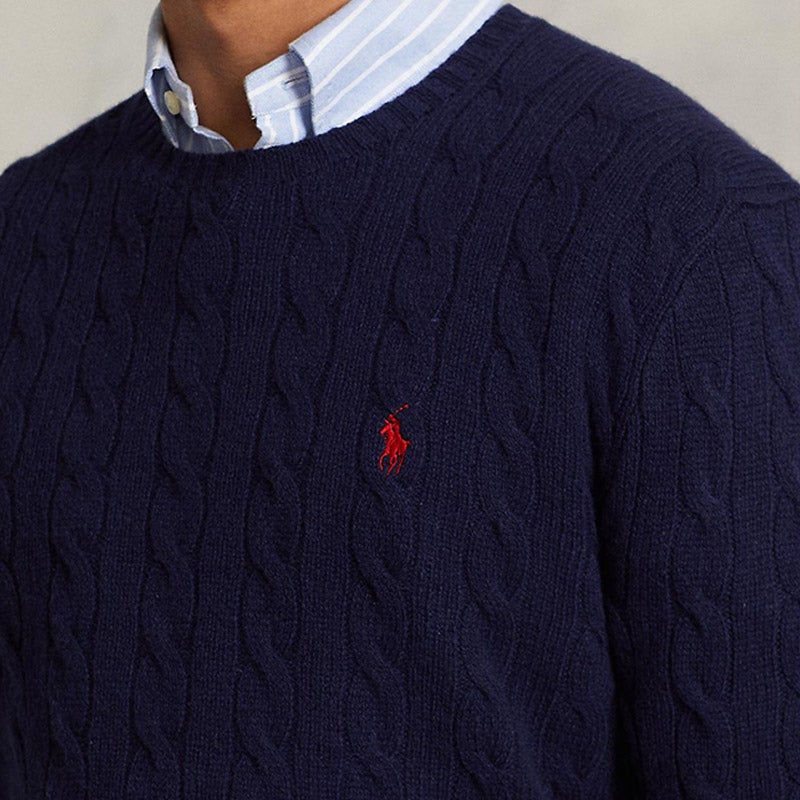 POLO RALPH LAUREN（メンズ） ケーブルニット ウールカシミヤ セーター