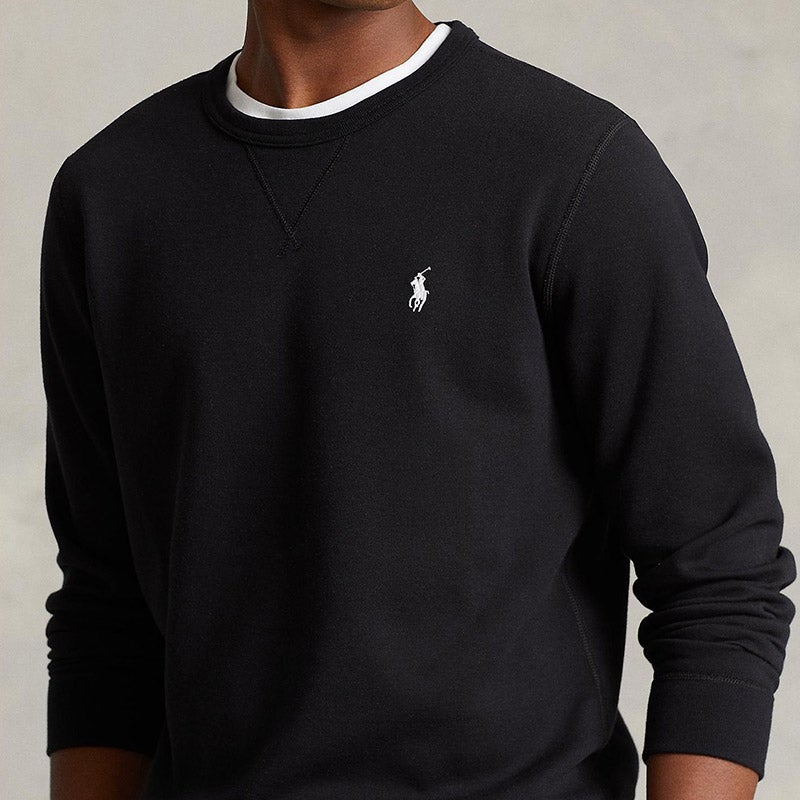 正規品POLO RALPH LAUREN ダブルニット スウェット　セットアップ POLO RALPH LAUREN]ダブルニット スウェットシャツ ブラック S(S