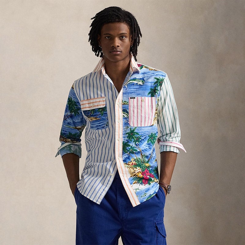 美品　POLO RALPH LAURENクラシックフィットシャツ クラシック フィット リネン シャツ