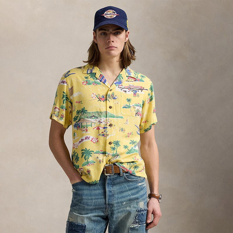 クラシック フィット Polo ベア キャンプ シャツ