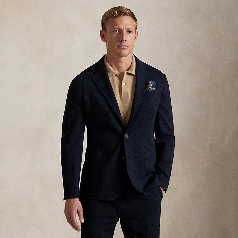 Polo ソフト モダン ニット シアサッカー ジャケット