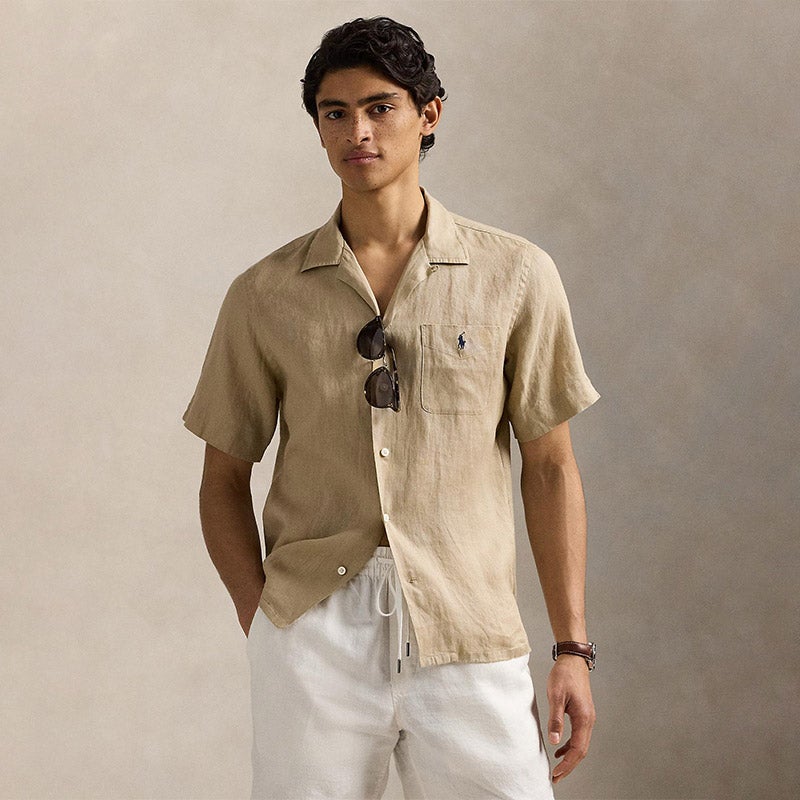RALPH LAUREN リネン キャンプシャツ 未使用品 POLO RALPH LAUREN（メンズ） クラシック フィット リネン