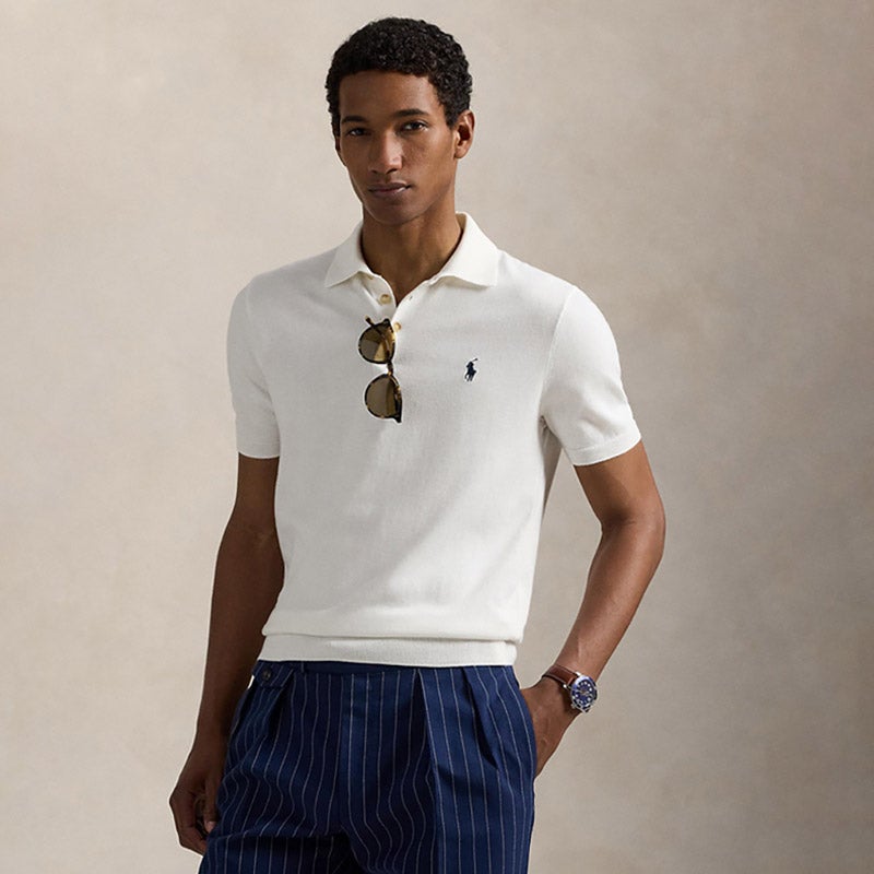POLO RALPH LAUREN（メンズ） コットン ポロカラー セーター