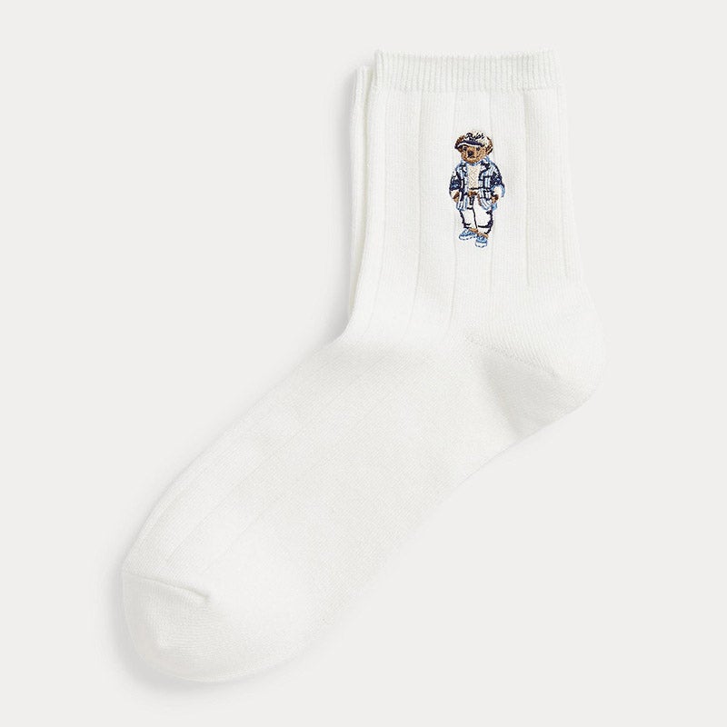 Polo ベア コットンブレンド クォーター ソックス