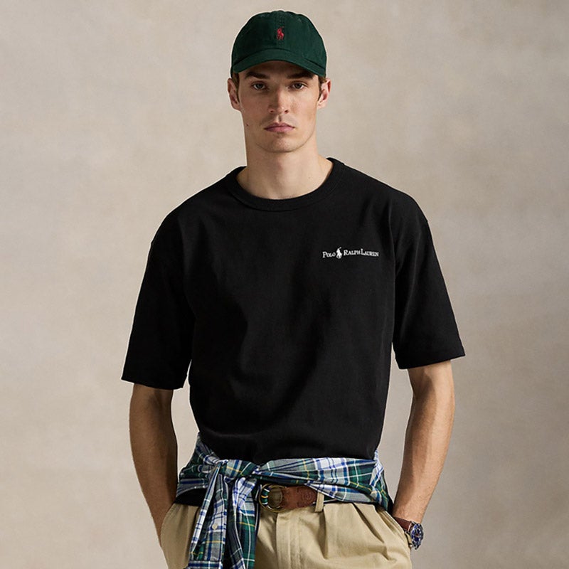 リラックス フィット ロゴ ジャージー Tシャツ