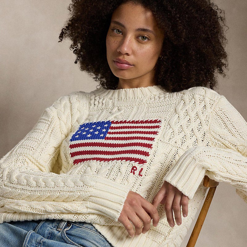 ベビーグッズも大集合 POLO RALPH LAUREN（ウィメンズ） アランニット フラッグ トップス