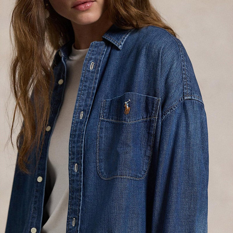 ラルフローレン ★ オーバーサイズ　ボクシーフィット　デニムジャケット Faded Denim Trucker Jacket | Ralph Lauren