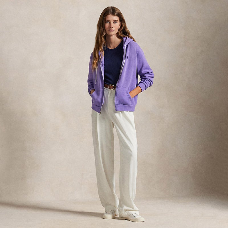 NEW【Ralph Lauren Purple Label】綿混紡 フリース フーディー ロゴ フリース フーディ | ラルフ ローレン公式オンラインストア