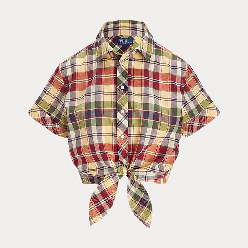 人気ブランド 海外通販 - 国内入手困難 RALPH POLO LAUREN（ウィメンズ） コットン チェック クロップド パンツ