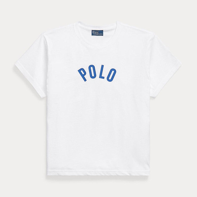 ウィメン ロゴ入りの丈夫なコットンジャージーのTシャツ セール】 ロゴ コットン ジャージー Tシャツ （Tシャツ）｜POLO