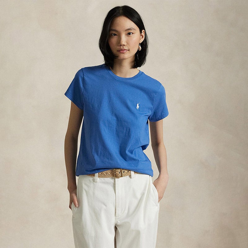 コットン ジャージー クルーネック Tシャツ