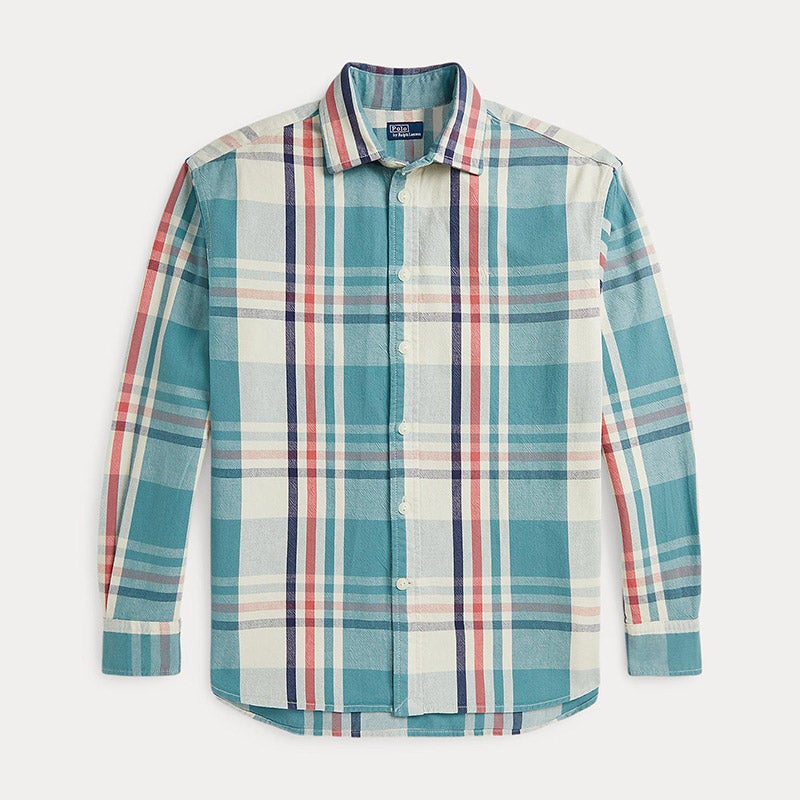 POLO RALPH LAUREN 裏地チェック　ダブルガーゼ　コットンシャツ POLO RALPH LAUREN（ウィメンズ） リラックス フィット チェック