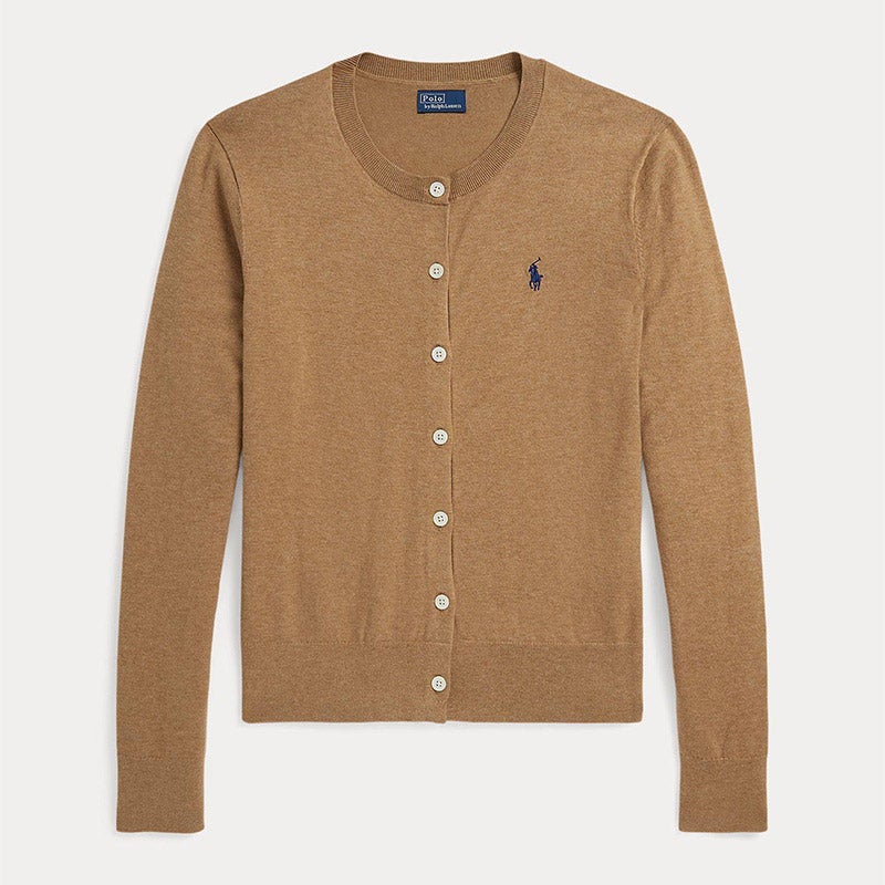 XXS（国内XSまたS）　ラルフローレン　リブニット　ポロ　カーディガン　茶色 POLO RALPH LAUREN（カーディガン ・ ブラウン/茶色系）のフリマ